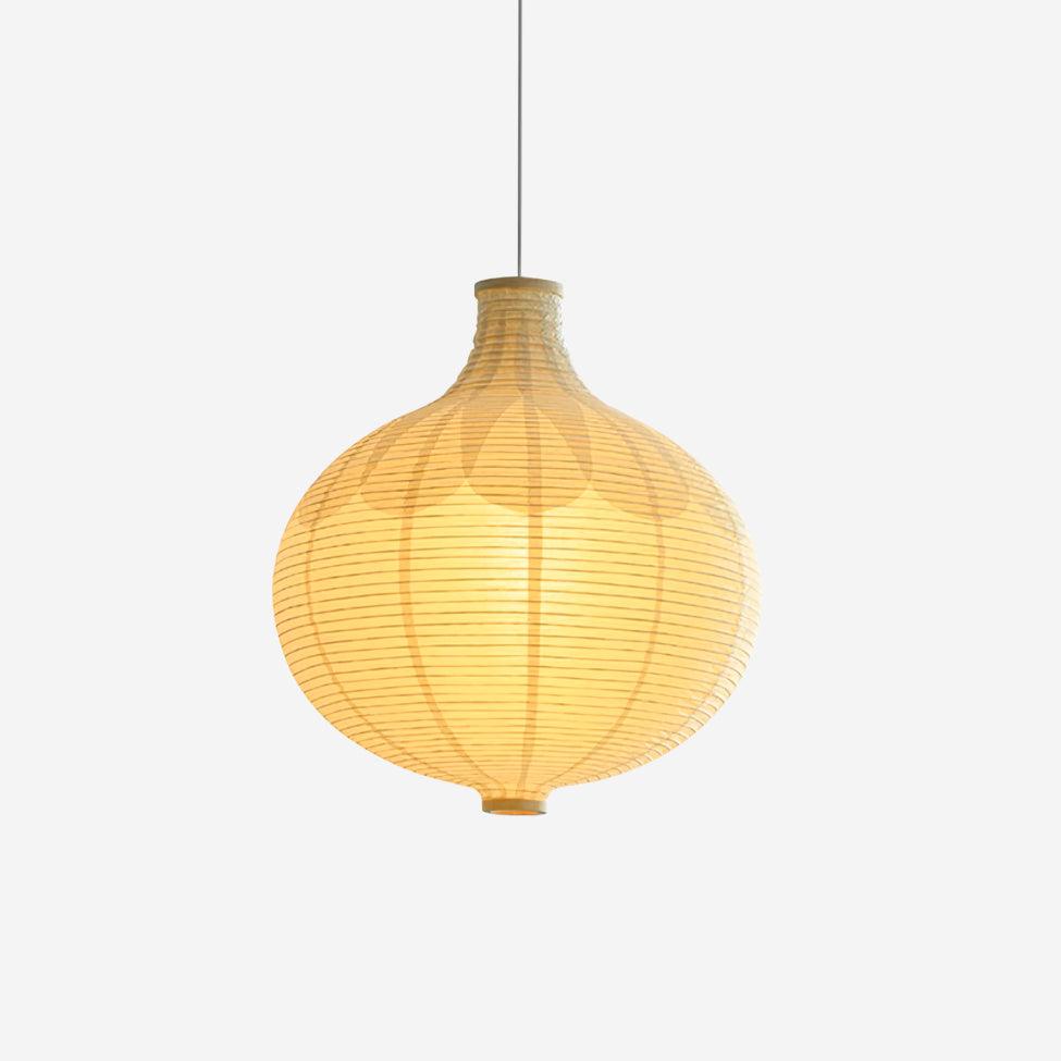 Ritta Japanse Ontwerp Globe Hout Papier LED Hanglampen Woonkamer