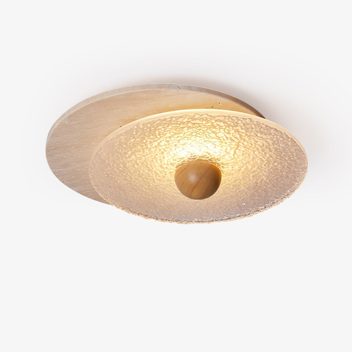 Keth Rond Travertin Plafondlamp / Wandlamp