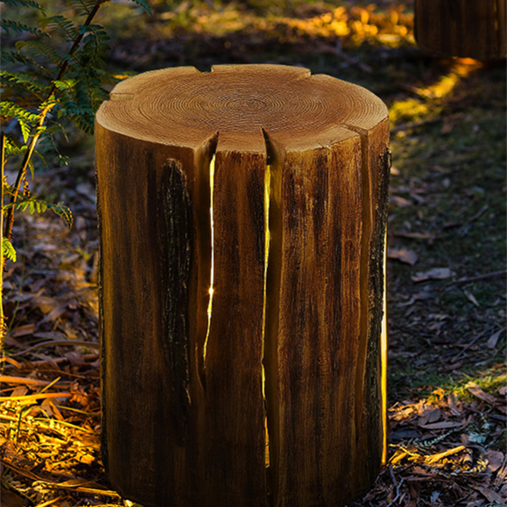 Orr Design Cilinder LED Vloerlamp Bruin Hout Buiten Woonkamer