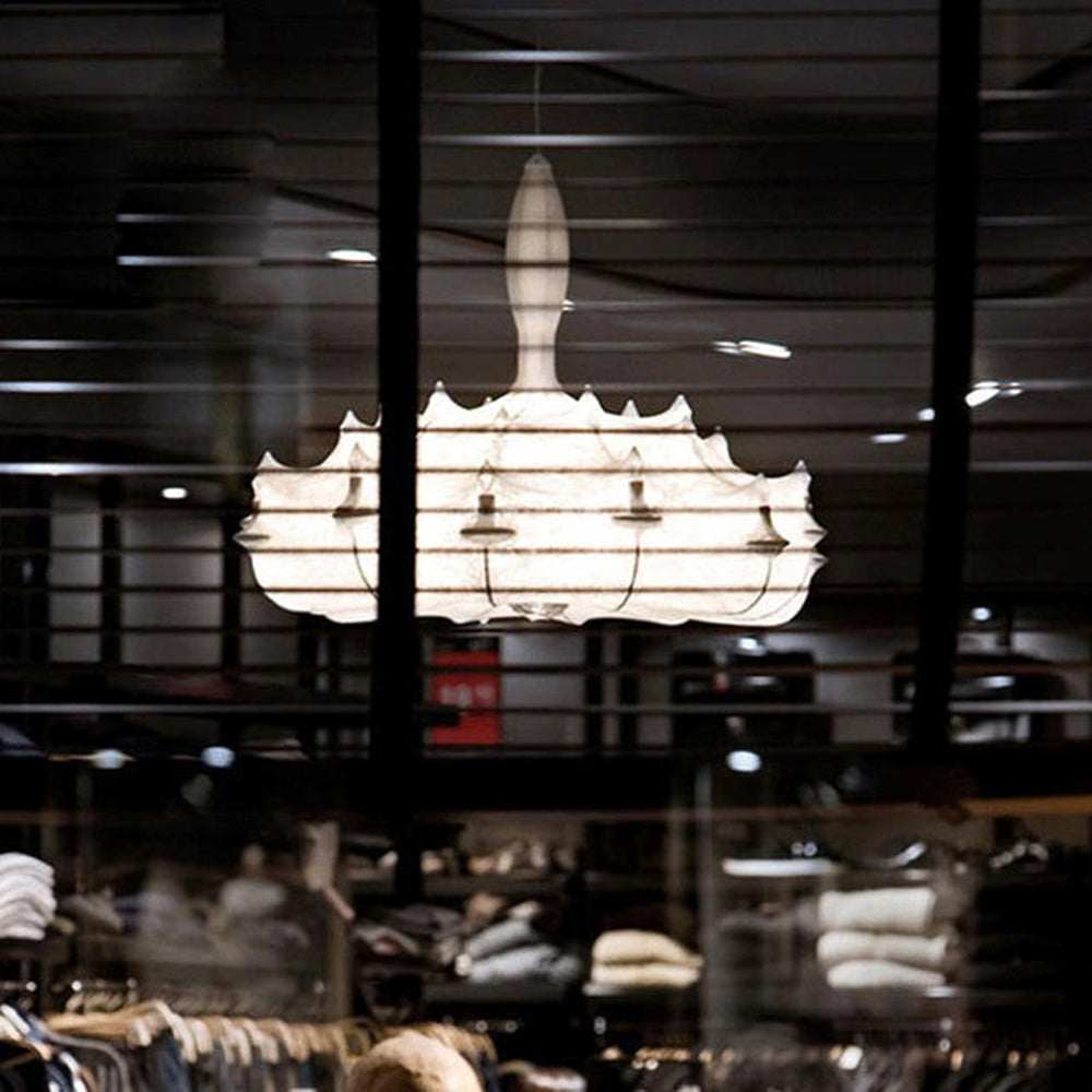Renée Moderne Bloem LED Hanglamp Metaal/Stof Wit Slaap/Woon/Eetkamer
