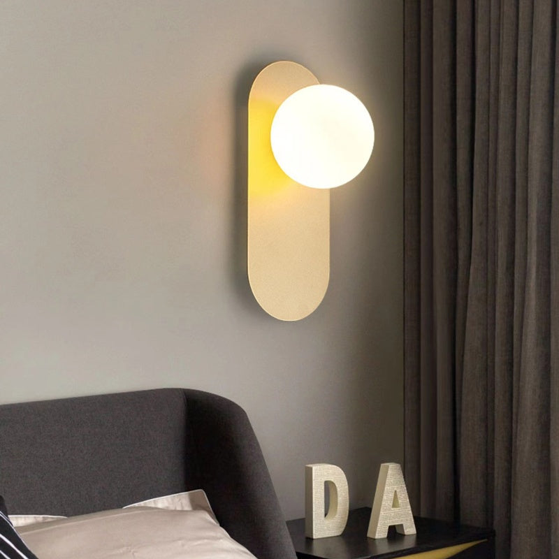Valentina Moderne LED Wandlampen Zwart/Goud Glas Slaapkamer/Woonkamer