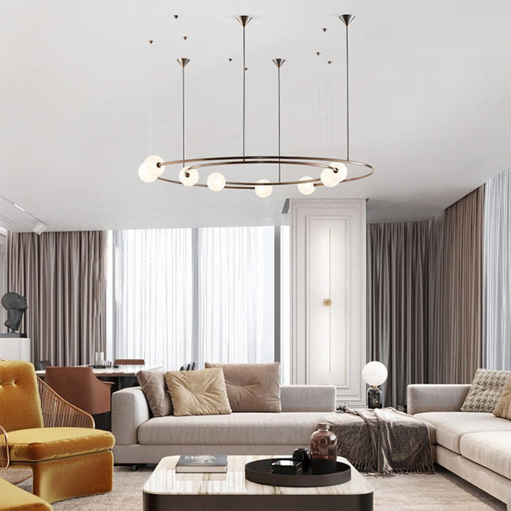 Valentina Moderne Ronde LED Hanglamp Goud/Zwart Metaal/Glas Slaap/Woon/Eetkamer