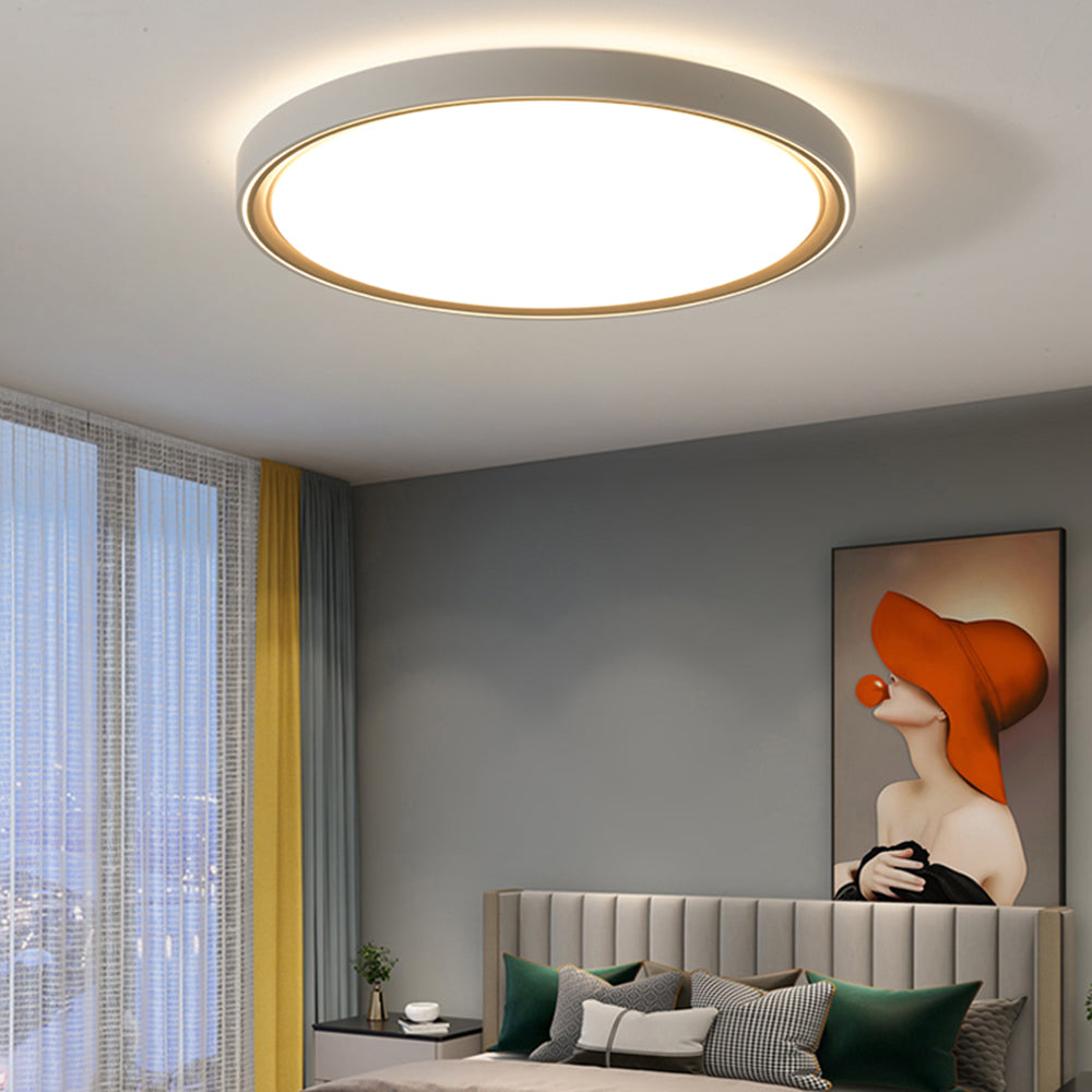 Quinn Minimalistisch Rond/Vierkant LED Plafondlamp Metaal/Acryl Wit Slaap/Woon/Eetkamer
