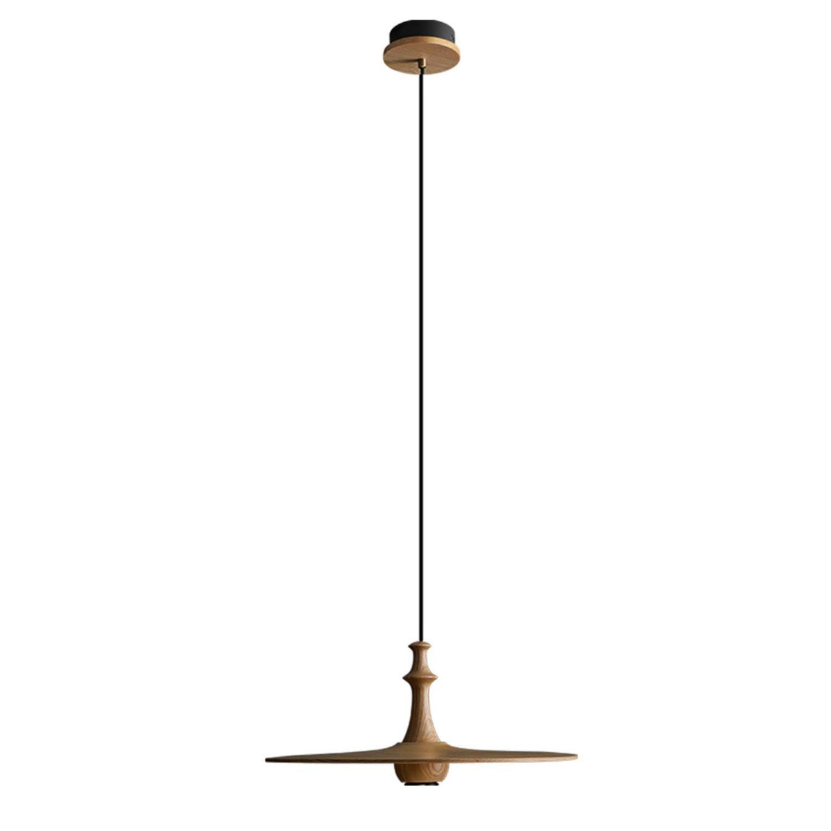 Spindle houten hanglamp met draaiend ontwerp