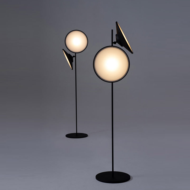 Salgado Moderne Ronde LED Vloerlamp Metaal Zwart Slaap/Woon/Kinder/Eetkamer