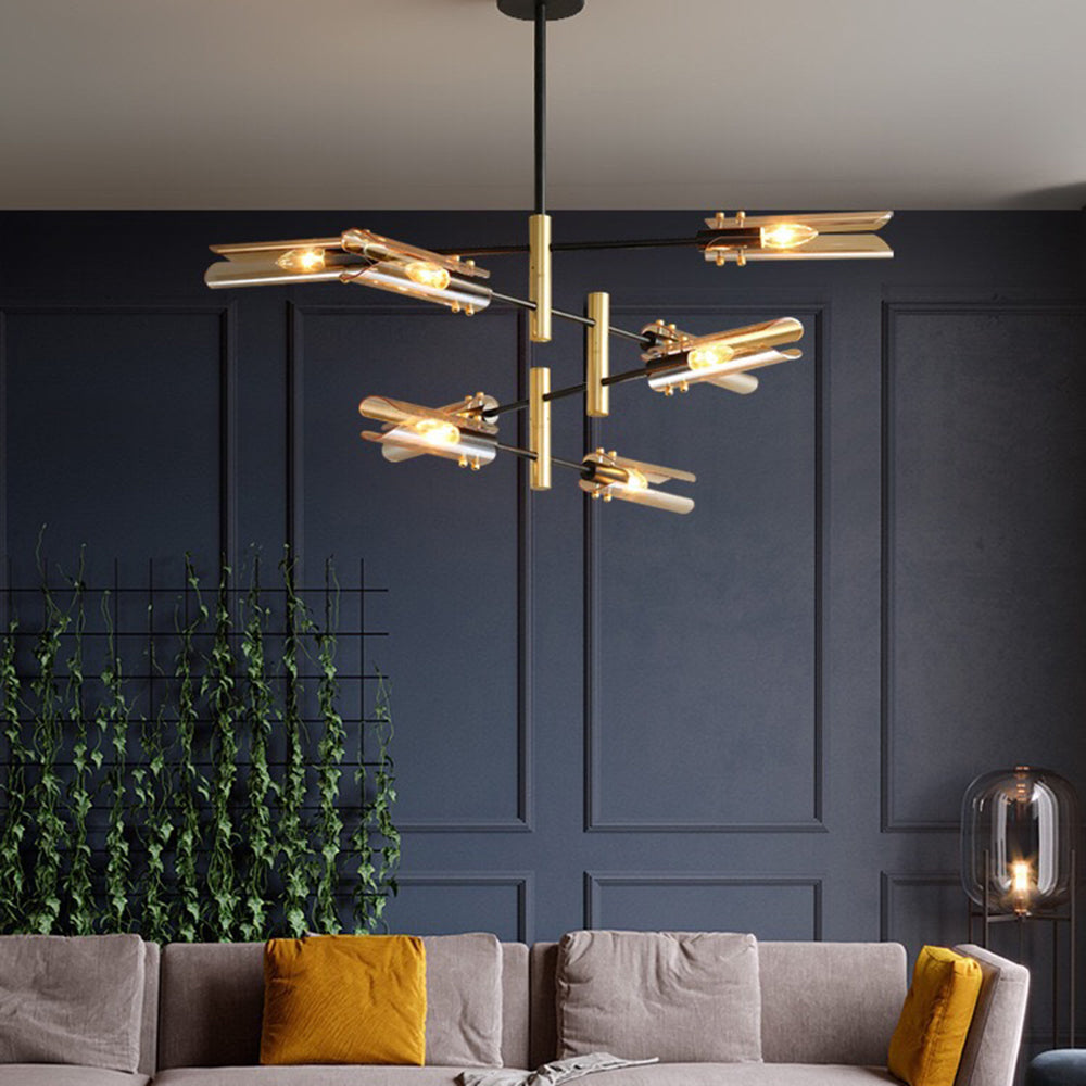Sanna Moderne Plafondlamp Metaal/Glas Half-Inbouw Grijs/Amber Slaap/Eetkamer