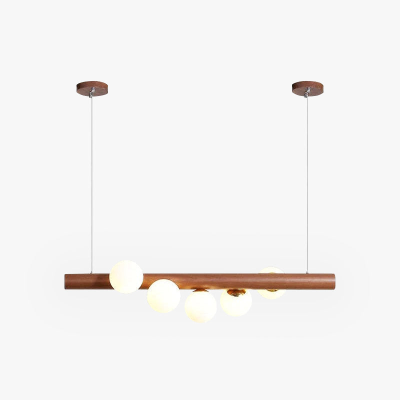 Valentina Hanglampen Bubble, Houten & Glas