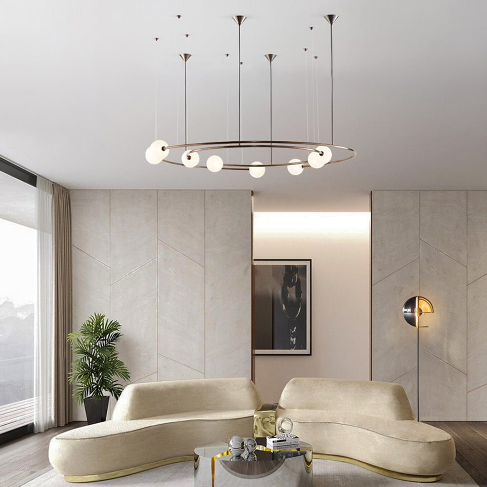 Valentina Moderne Ronde LED Hanglamp Goud/Zwart Metaal/Glas Slaap/Woon/Eetkamer
