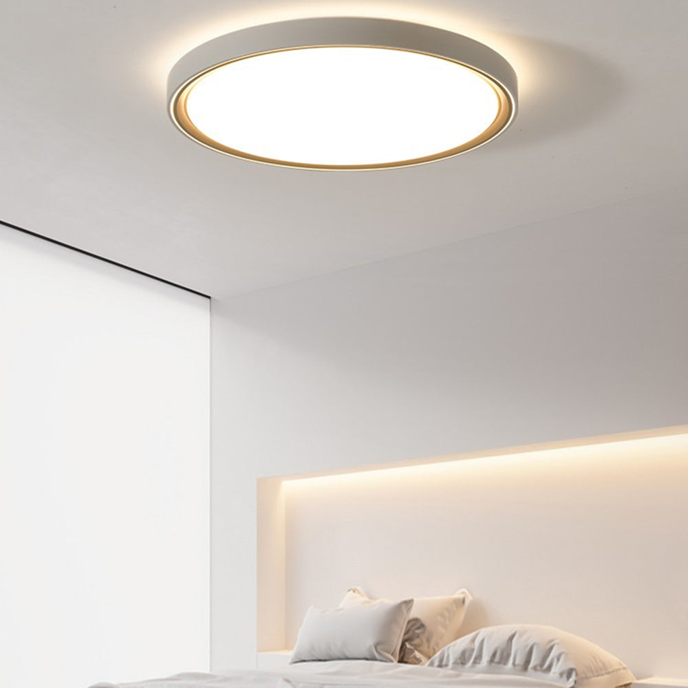 Quinn Minimalistisch Rond/Vierkant LED Plafondlamp Metaal/Acryl Wit Slaap/Woon/Eetkamer
