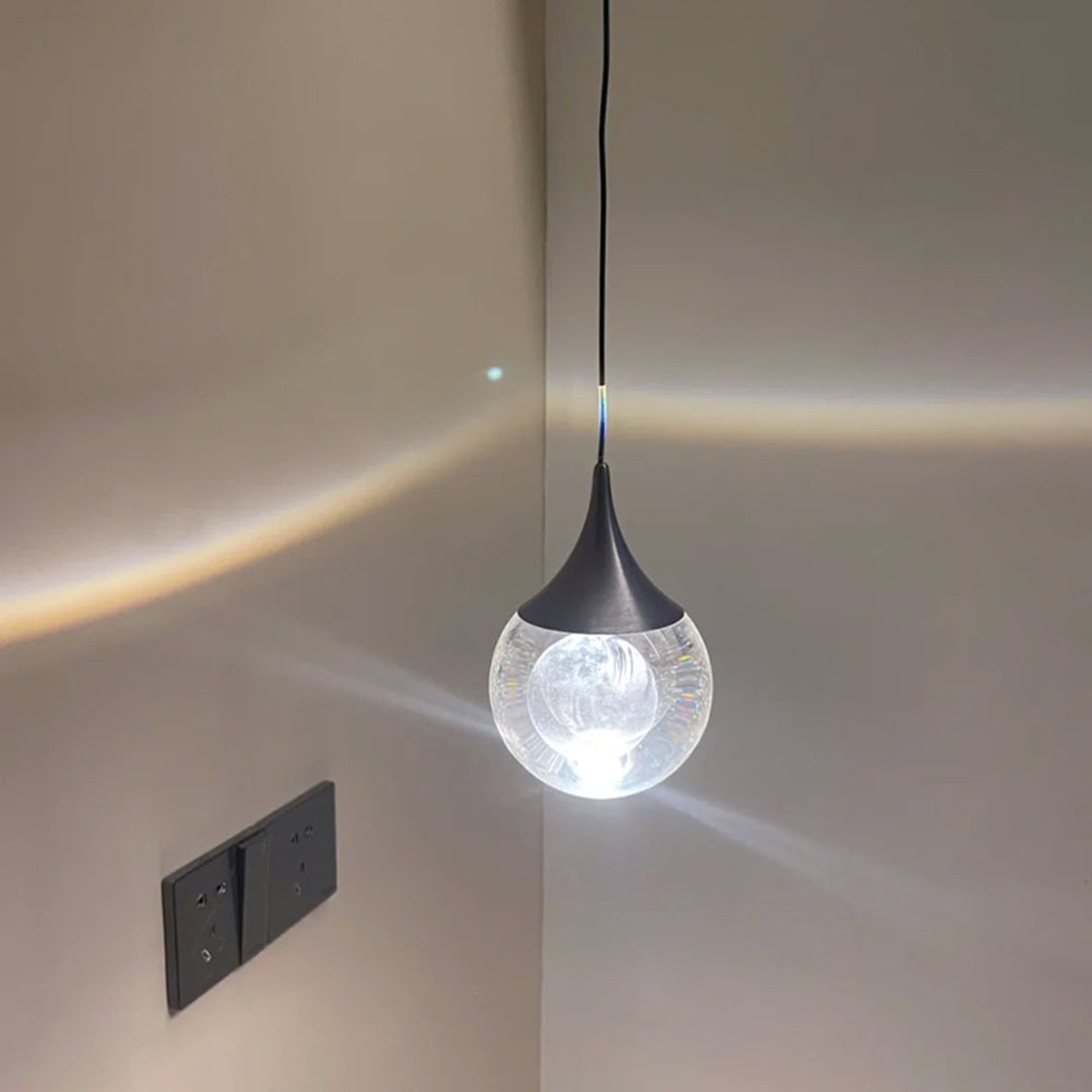 Elif Moderne Maan LED Hanglamp Zwart Metaal Slaapkamer