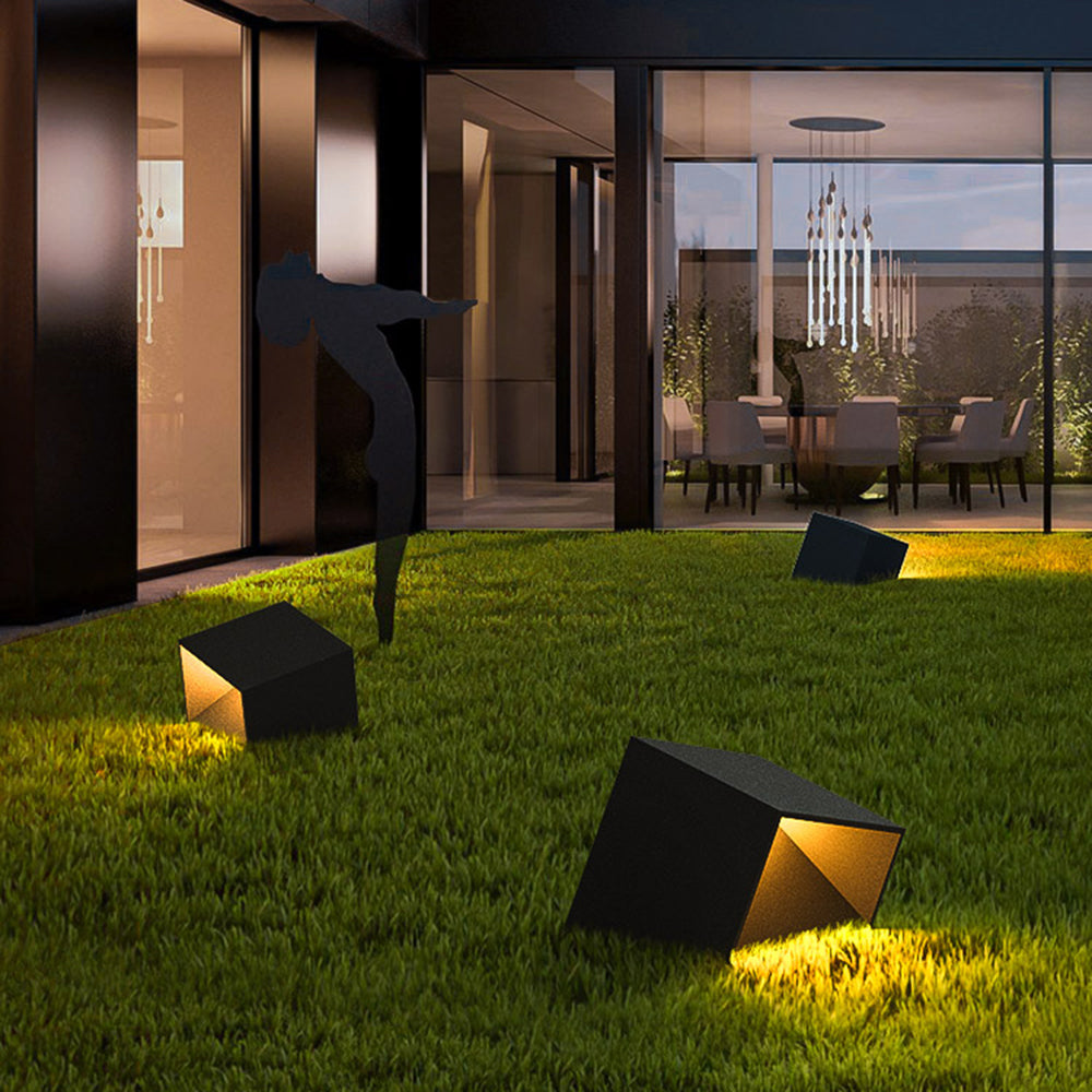 Orr Moderne Design LED Buitenlamp Zwart/Gouden Metaal/Acryl Tuin