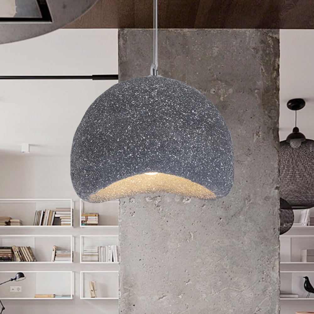Byers Wabi Sabi Brood LED Hanglamp Blauw/Grijs Hars Woonkamer