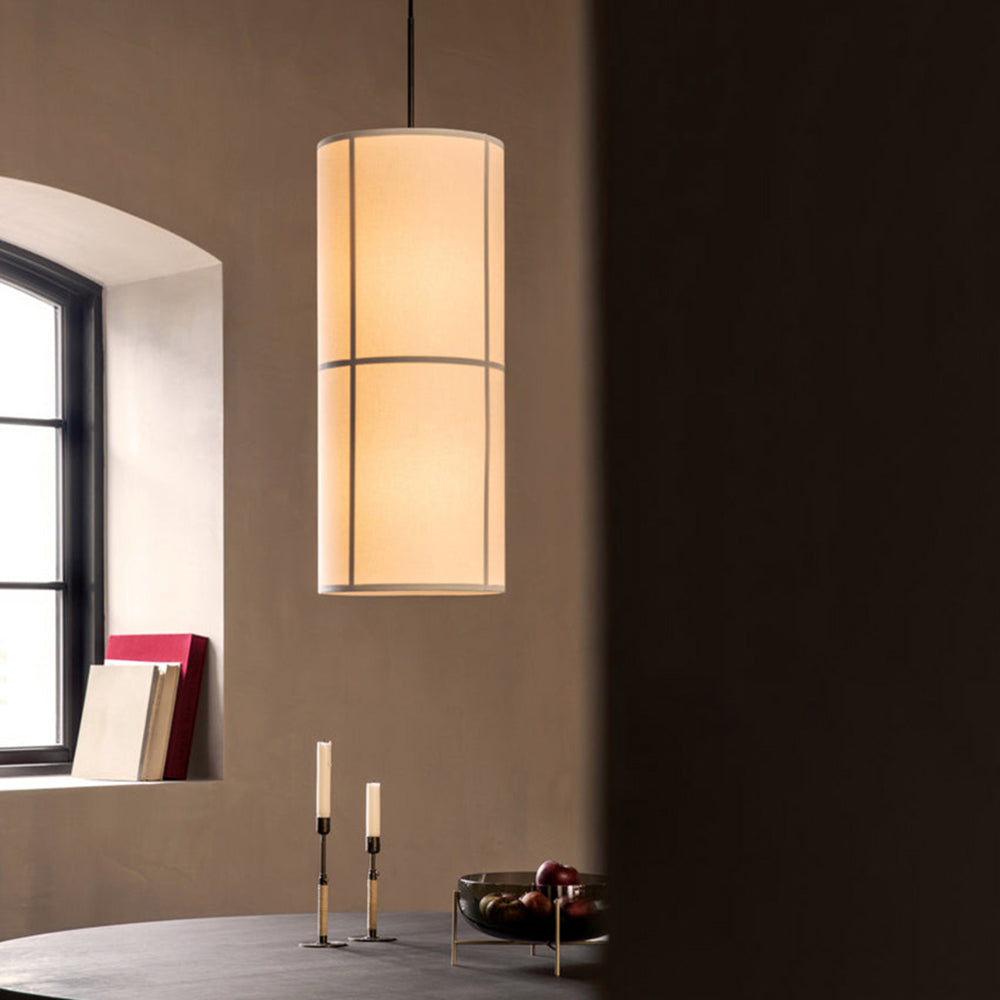 Renée Moderne Design LED Cilinder Hanglamp Lantaarn Stof Japans Woon/Eet/Slaapkamer