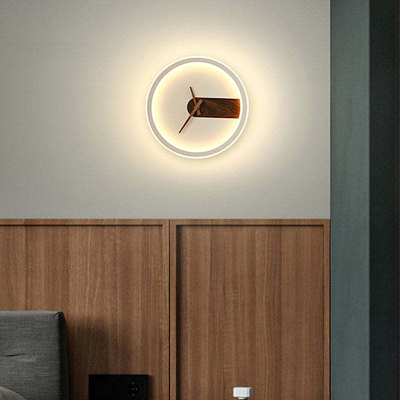 Nielsen Modern Klok LED Wandlamp Metaal/Silicagel Wit/Zwart/Goud Slaap/Woon/Eetkamer