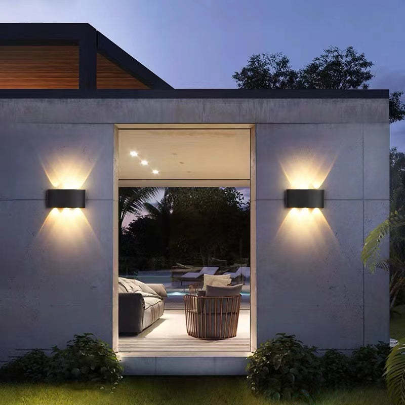 Orr Buiten Waterbestendig Metaal LED Wandlampen Zwart/Wit Tuin