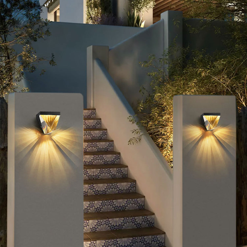 Orr Moderne Design LED Wandlamp Metaal Crystal Zwart Buiten