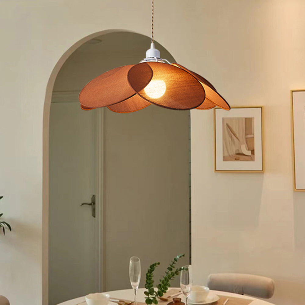 Renée Design LED Hanglamp Oranje/Bruin/Beige Metaal/StofWoon/Slaapkamer