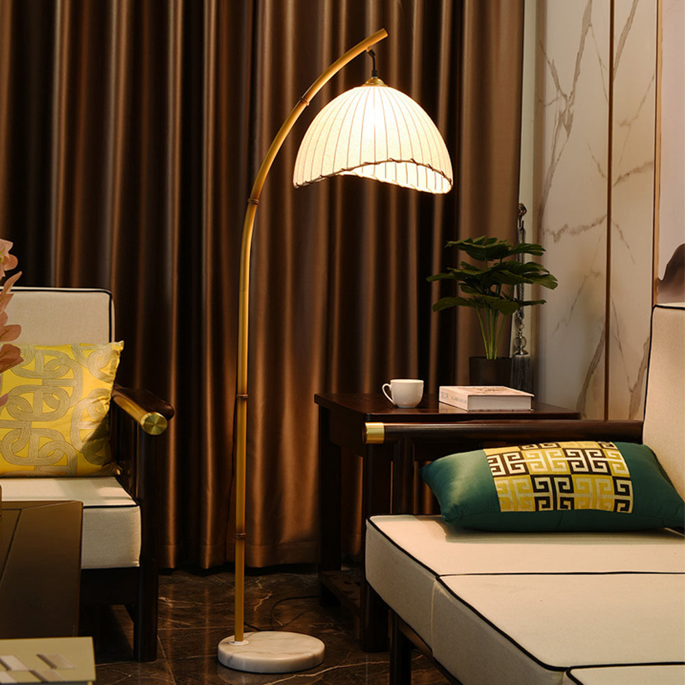 Ozawa Design Bamboe LED Vloerlamp Metaal/Stof Slaap/Woon/Eetkamer