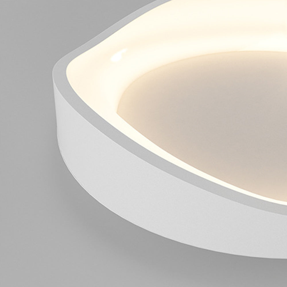 Arisha Modern Wave Flush Mount Ceiling Light, Living Room, White