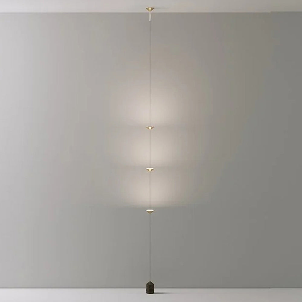 Edge Moderne Minimalistische Lineaire Metalen Vloerlamp Goud
