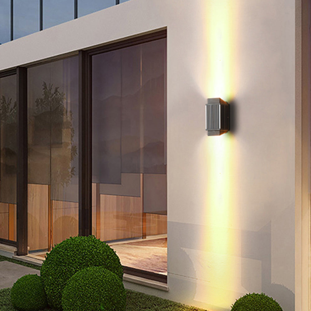 Orr Moderne Design LED Wandlamp Metaal Acryl Zwart Buiten Tuin
