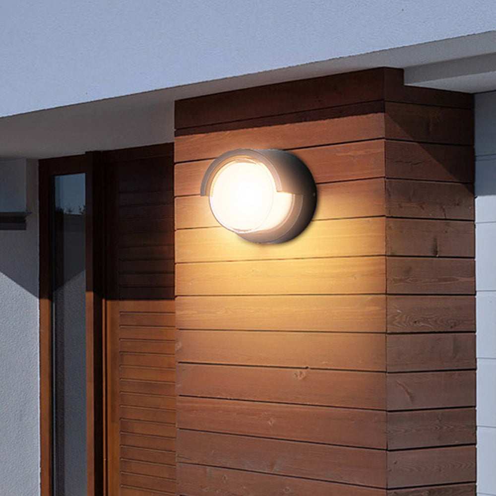 Orr Moderne Design LED Wandlamp Metaal Acryl Zwart Buiten Tuin