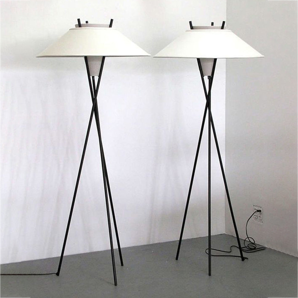 Carins Moderne LED Vloerlamp Metaal/Stof Wit Slaap/Woon/Eetkamer