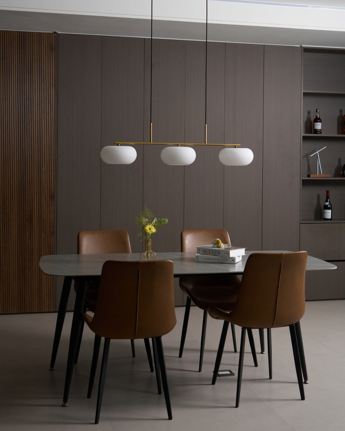 Lumeiella hanglamp 3-licht bolvormig lineair