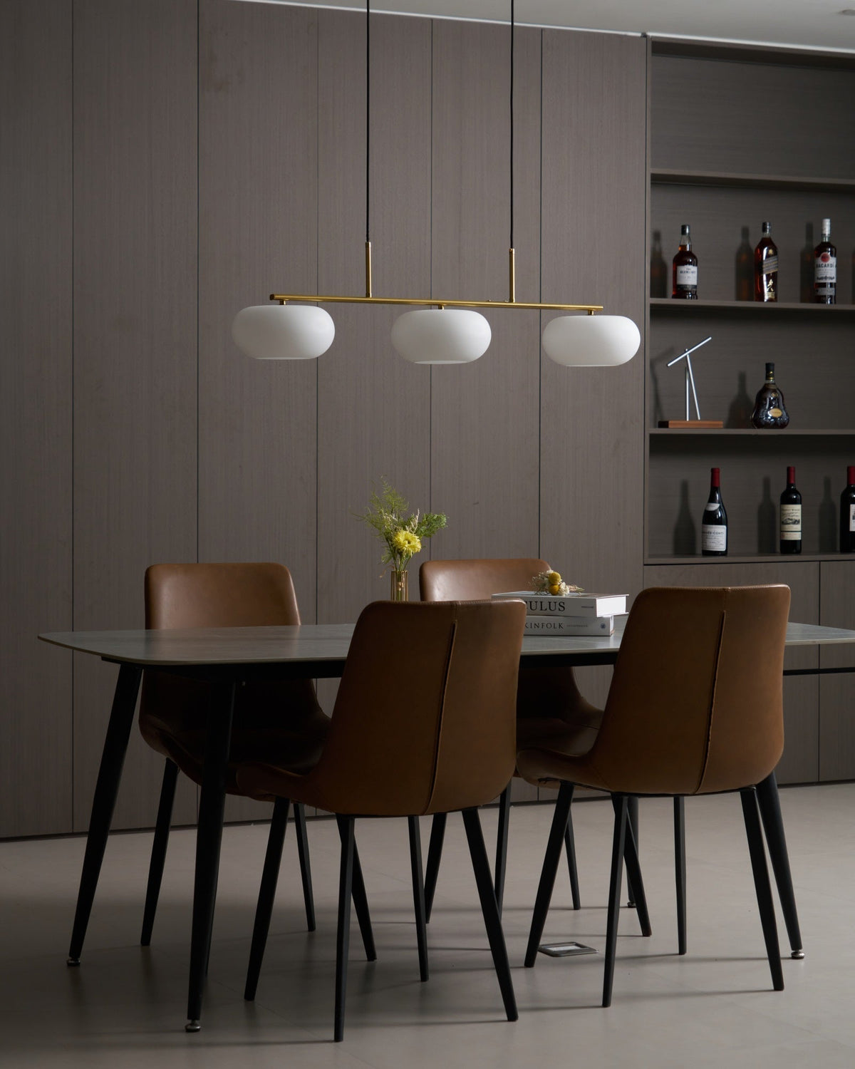Lumeiella hanglamp 3-licht bolvormig lineair