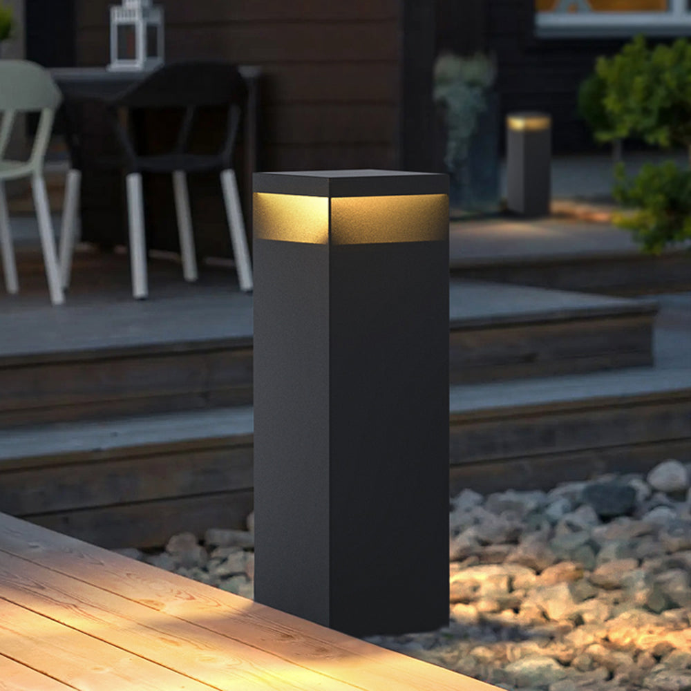 Pena Industrie Grote Rechthoek LED Buitenlamp Zwart Metaal Hal/Tuin