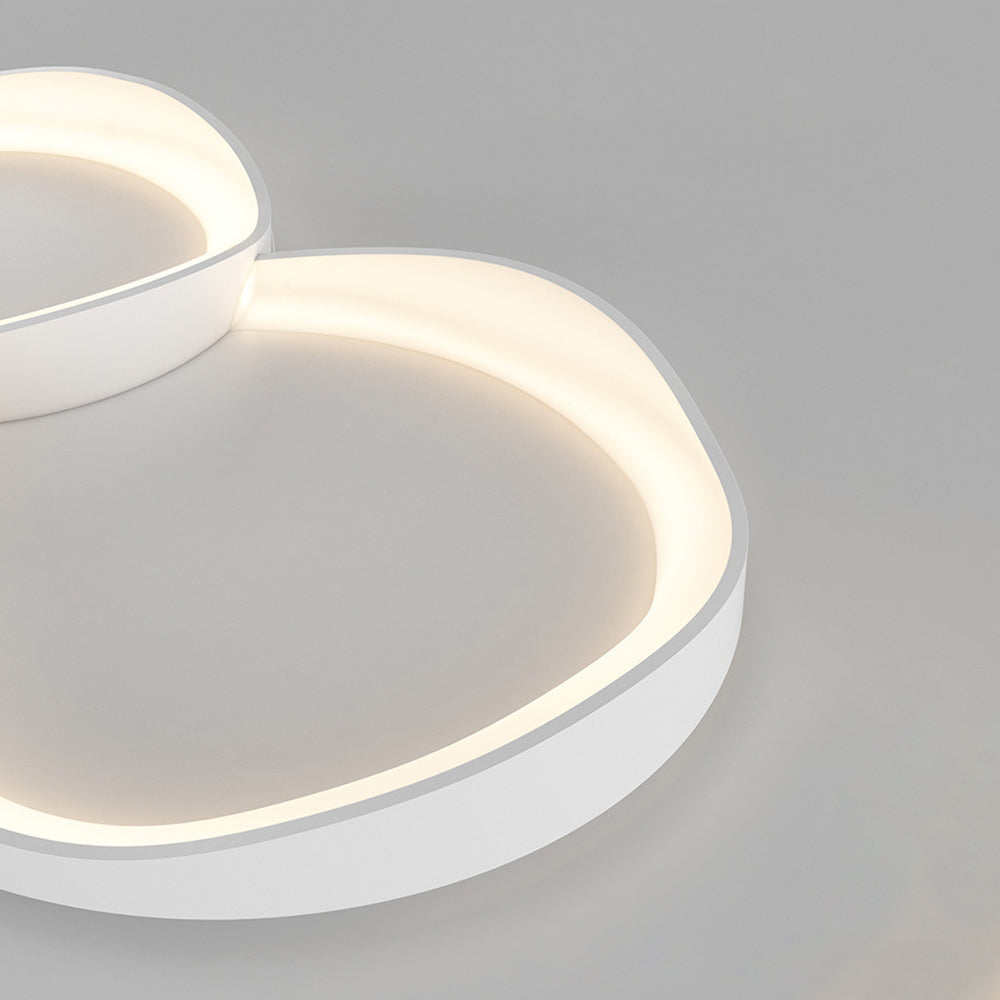 Arisha Modern Wave Flush Mount Ceiling Light, Living Room, White
