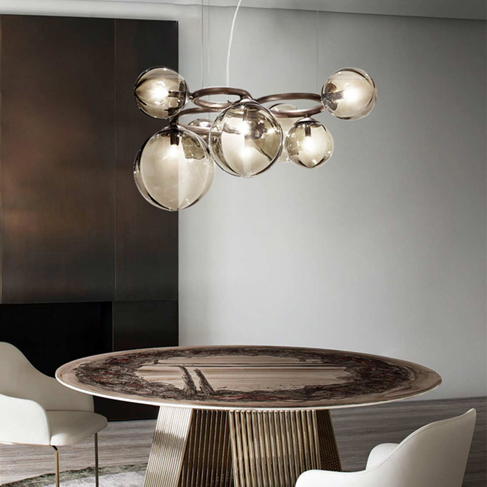 Valentina Moderne Design LED Wave Hanglamp Metaal/Glas Wit/Goud Woon/Slaap/Eetkamer