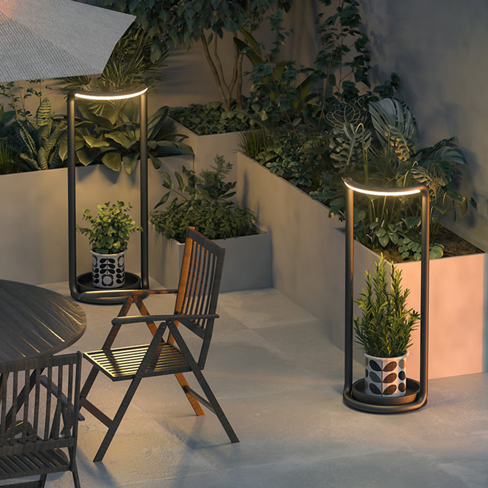 Orr Minimalistisch Vloerlamp Zwart Metaal Buiten Woonkamer