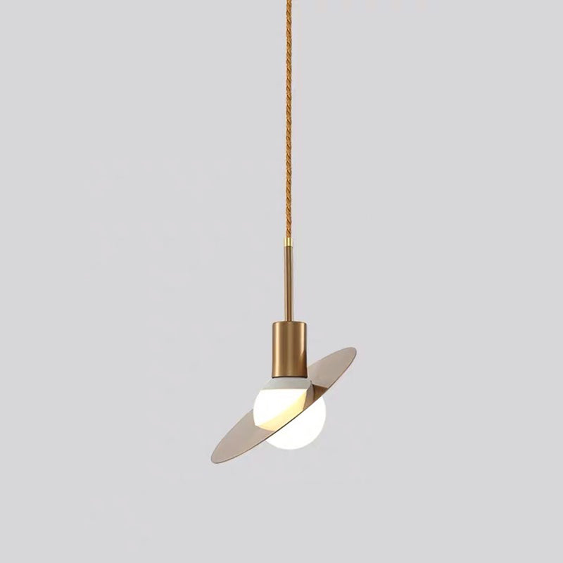 Cooley Moderne Globe/Ring Hanglamp Goud Metaal/Glas Woonkamer
