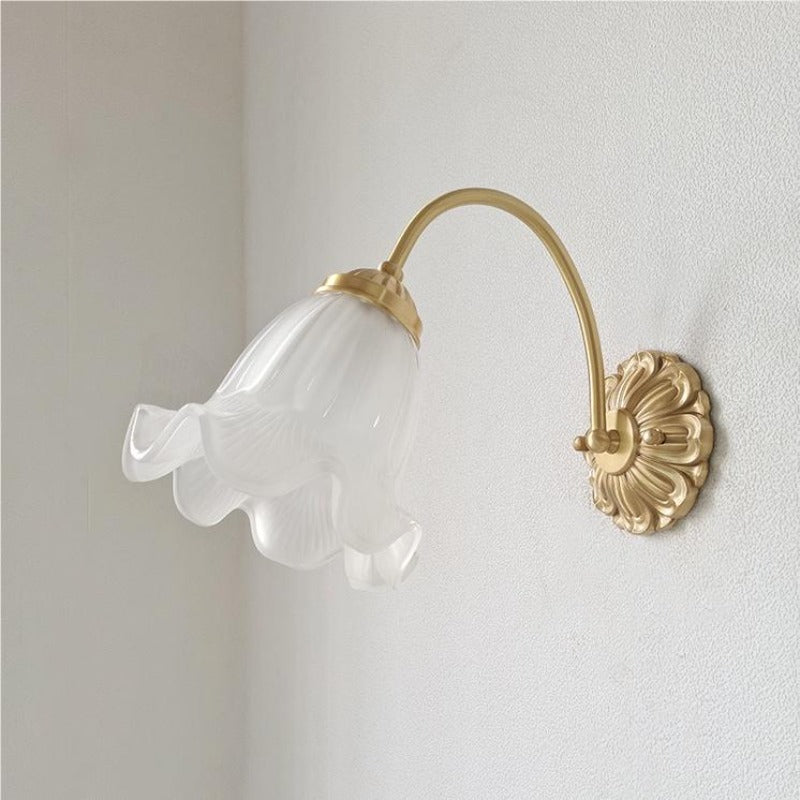 Bella Retro LED Wandlampen Wit Metaal Glas Slaapkamer Woonkamer