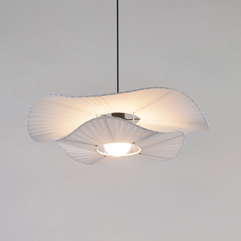 Renée Moderne Bloem LED Hanglamp Metaal/Stof Wit Slaap/Woon/Eetkamer