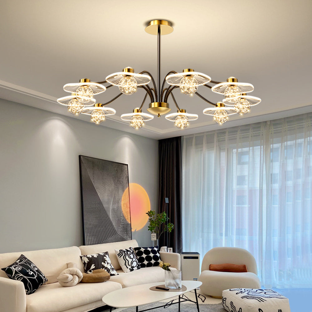 Carins Moderne Geblazen LED Hanglamp Metaal/Acryl/Glas Woonkamer