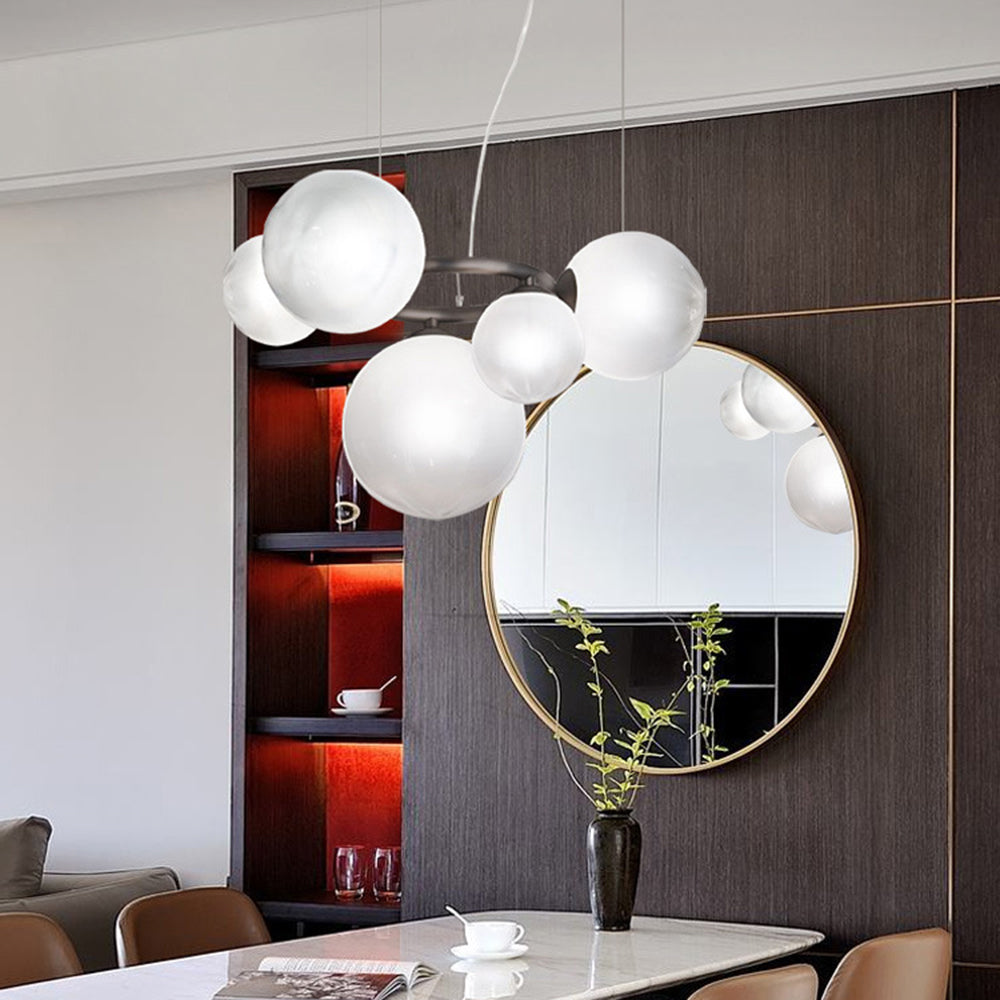 Valentina Moderne Design LED Wave Hanglamp Metaal/Glas Wit/Goud Woon/Slaap/Eetkamer