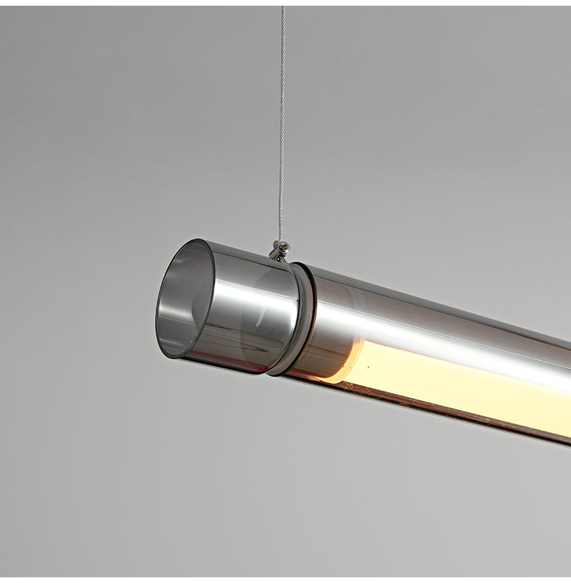 Edge Moderne Buisvormige LED Hanglamp Zwart Metaal Slaapkamer