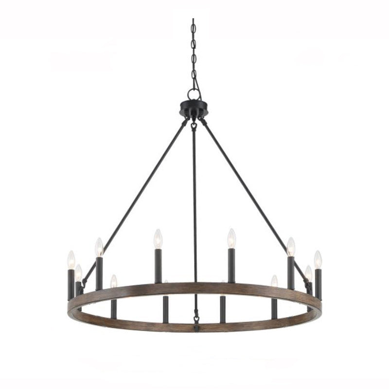 Silva Moderne Industrie LED Kroonluchter Zwart Metaal Slaap/Woonkamer