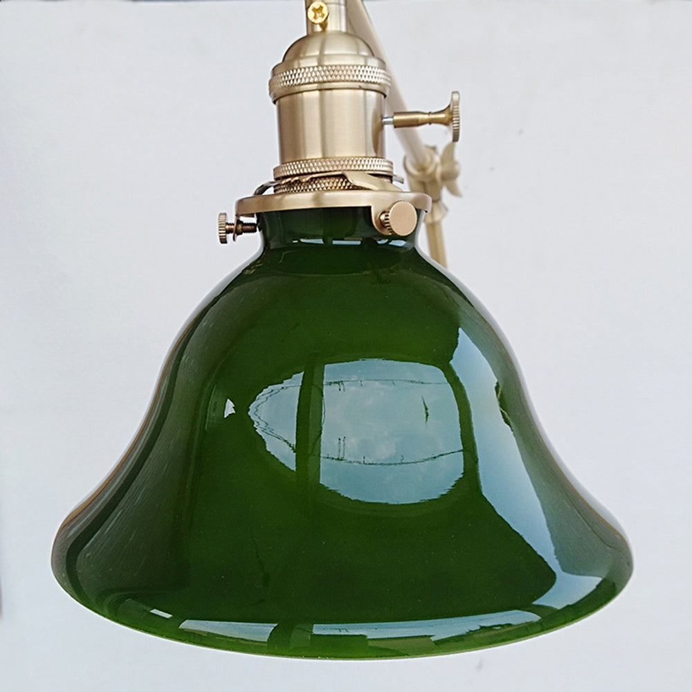 Brady Vintage Design LED Wandlamp Groen Wit Glas Metaal Eetkamer