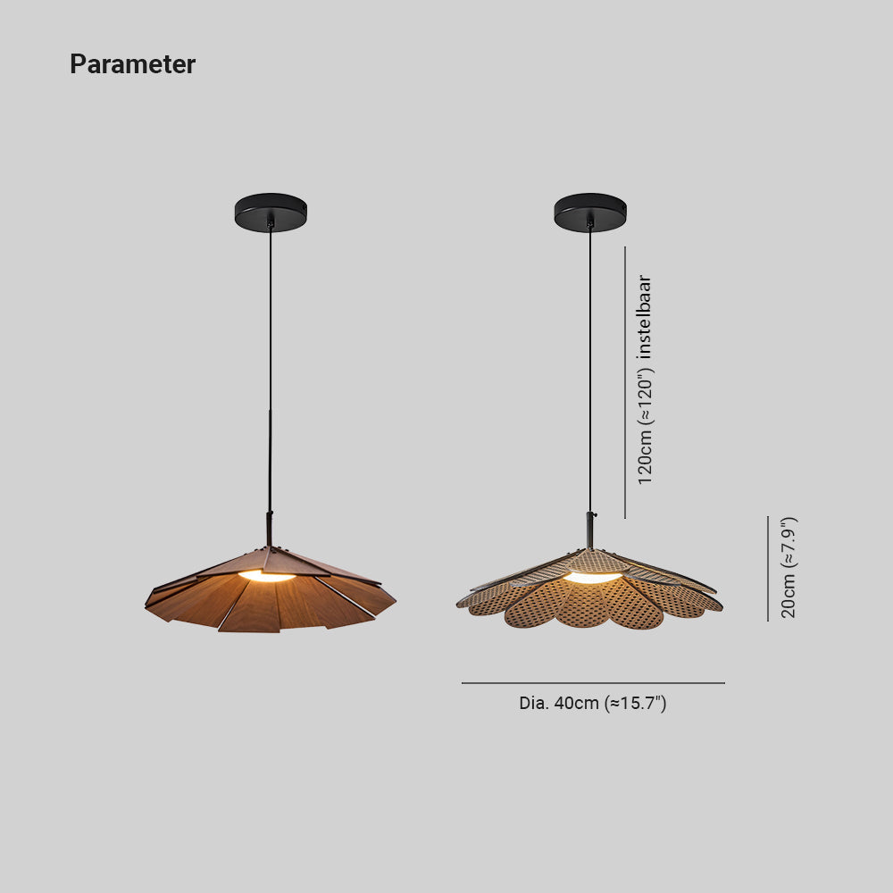 Ritta Vintage LED Hanglampen Walnoot Hout Slaapkamer/Bar/Theekamer