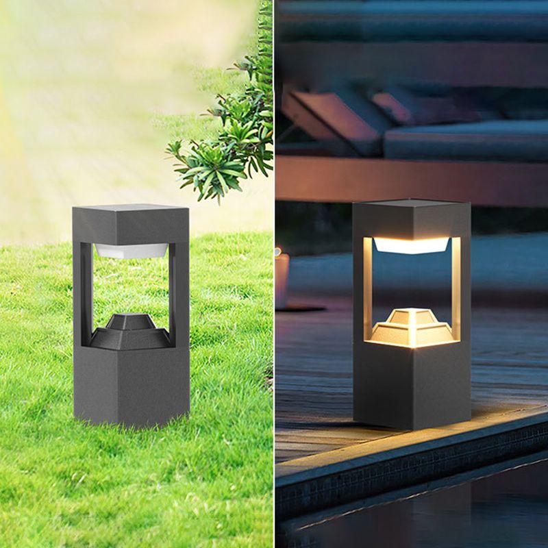 Pena Moderne LED Loom Buitenlamp Zonne Metaal/Acryl Zwart Tuin/Stoeprand/Balkon