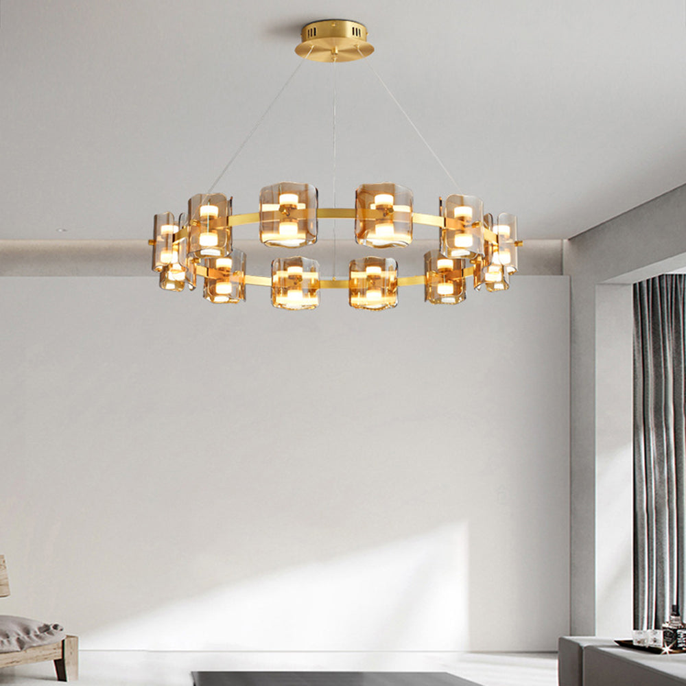 Evette Moderne Design Minimalistische Ronde Hanglamp Metalen/Glas Zwart/Goud Slaap/Eetkamer