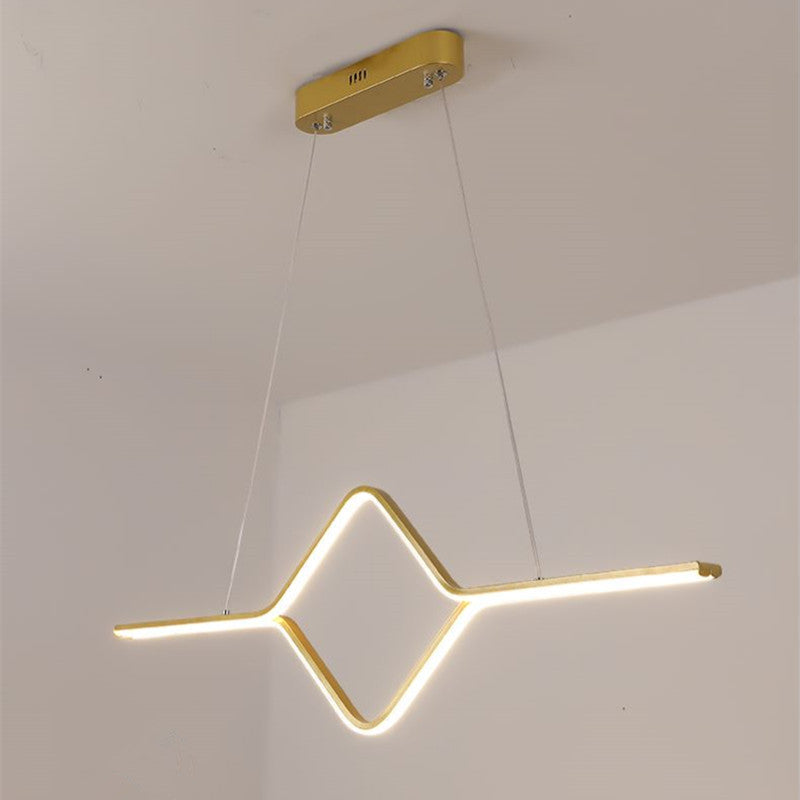 Bouvet Moderne Lineair Vierkant LED Hanglamp Goud/Zwart Slaapkamer/Eetkamer
