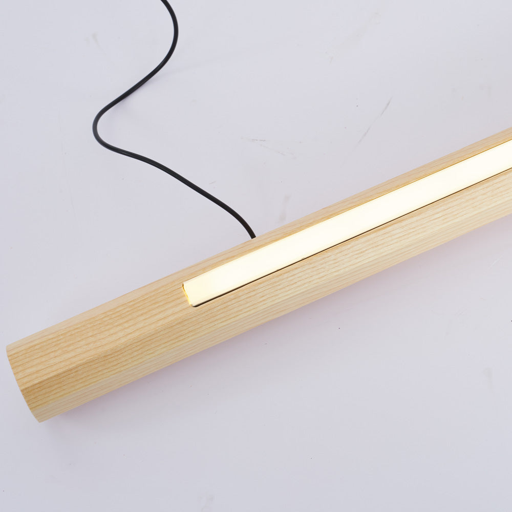 Ozawa Moderne Design LED Minimalistische Lineaire Vloerlamp Hout/Acryl Woonkamer/Bedkamer