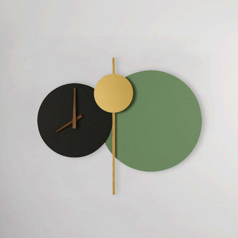 Nielsen Moderne Klok Wandlampen Groen Grijs Metaal Woonkamer Slaapkamer