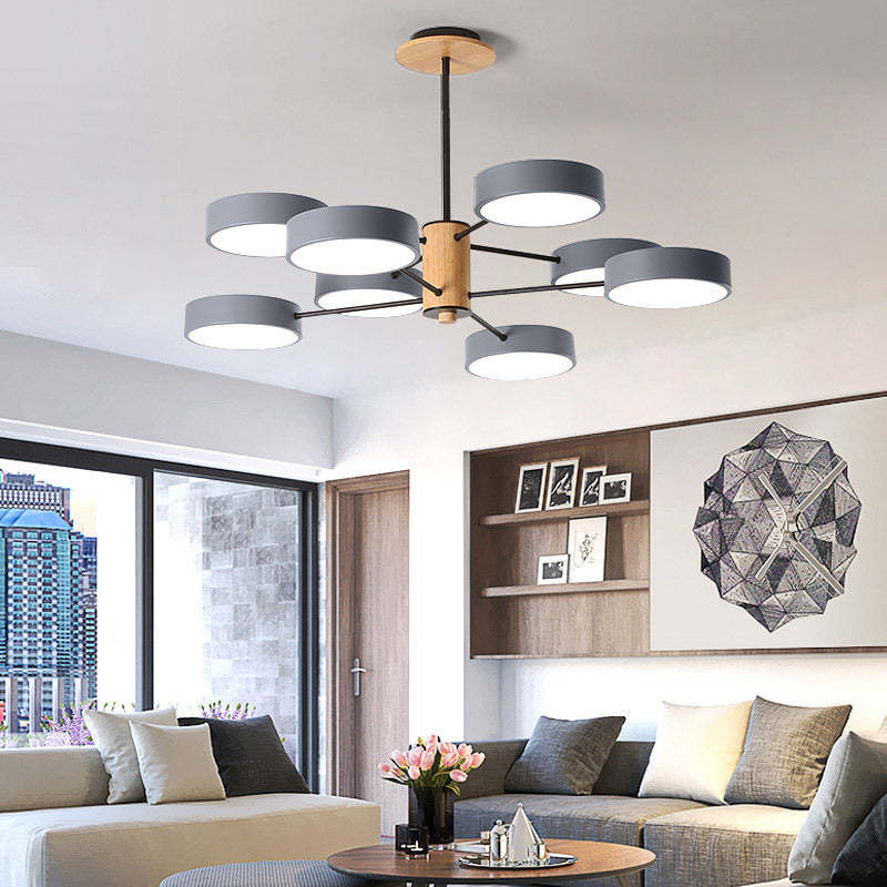 Sienna Art Deco Hanglampen Wit Groen Grijs Metaal Hout Woonkamer