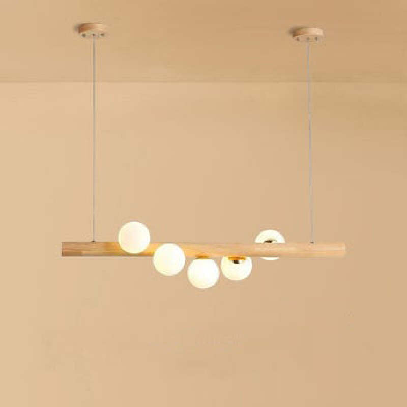 Valentina Hanglampen Bubble, Houten & Glas