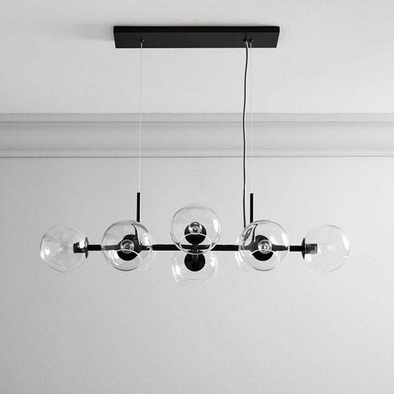 Valentina Ronde LED Hanglampen Zwart Goud Metaal Glas Woonkamer